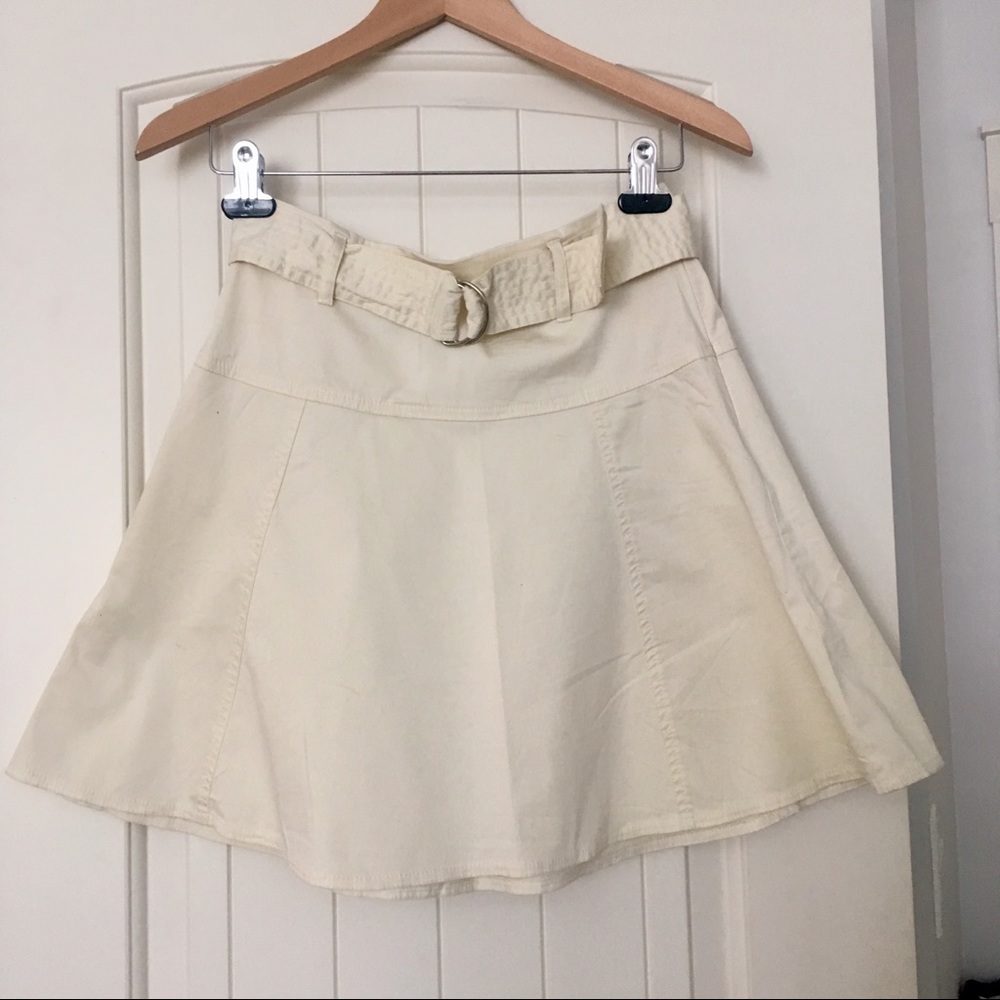Off White Flare Skirt Elevenses by Anthropologie